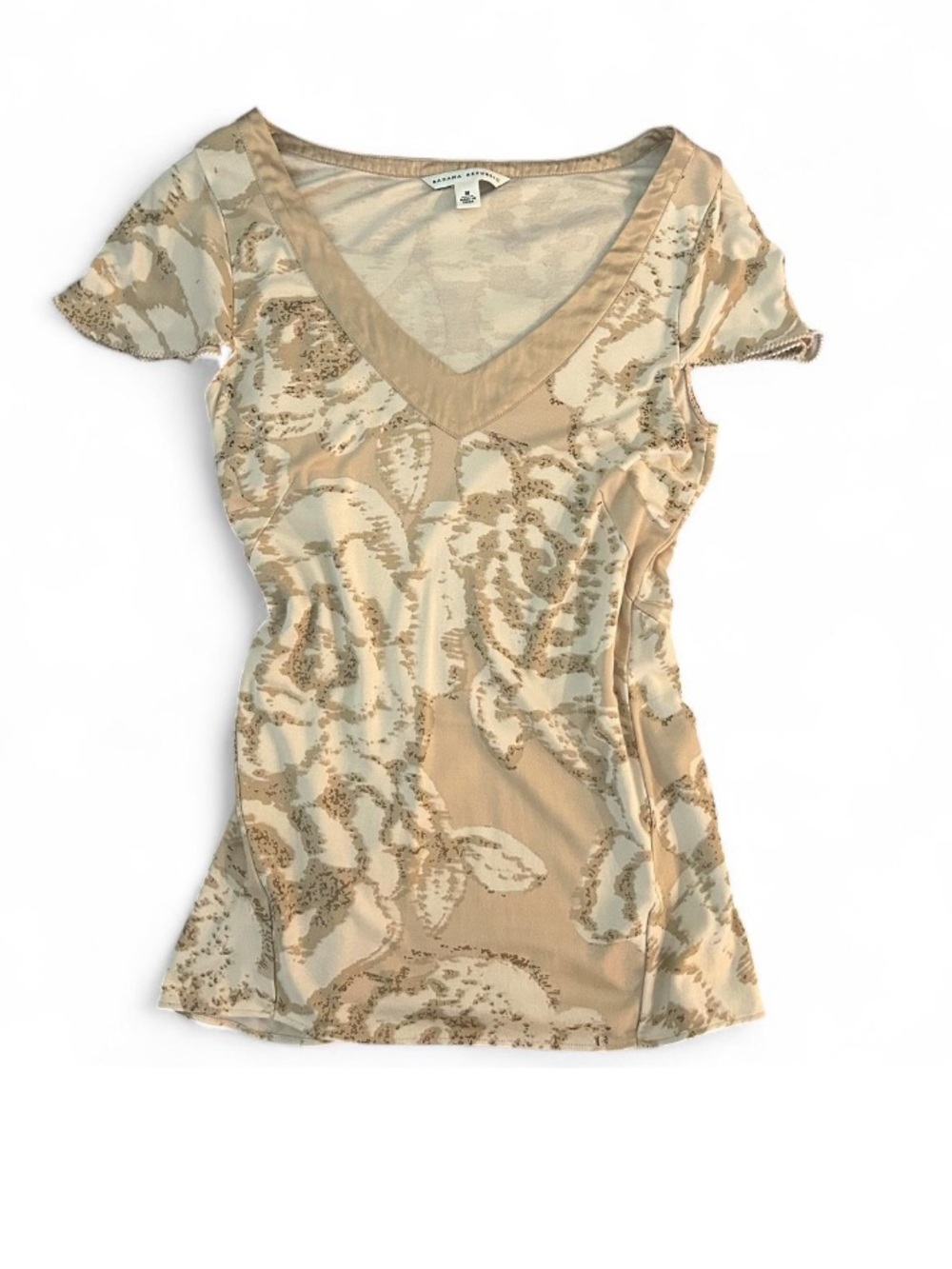 Banana Republic Y2K Floral Fairycore Top Earth Tone Ethereal Shirt Medium